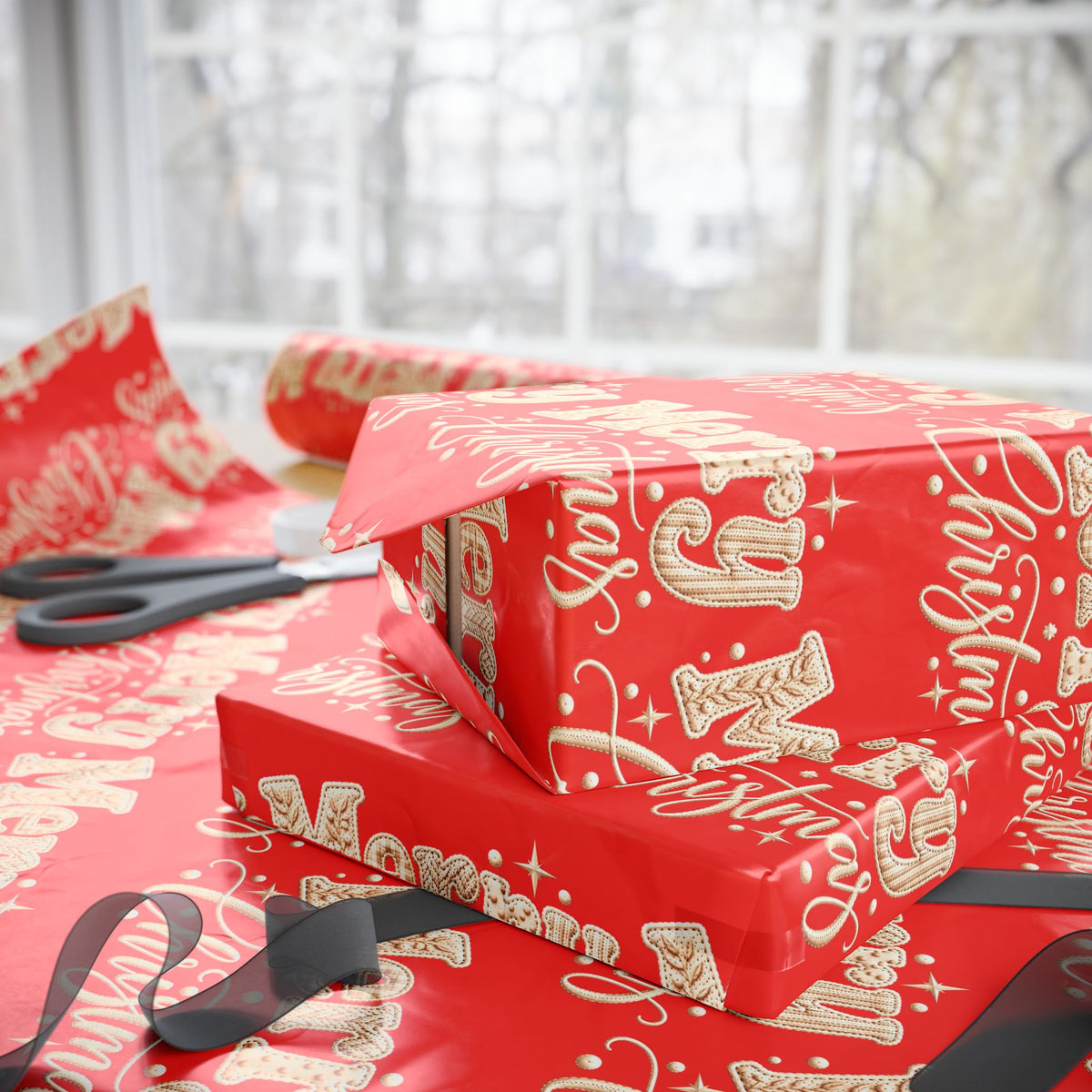 Merry Christmas Wrapping Paper 30" X 36"