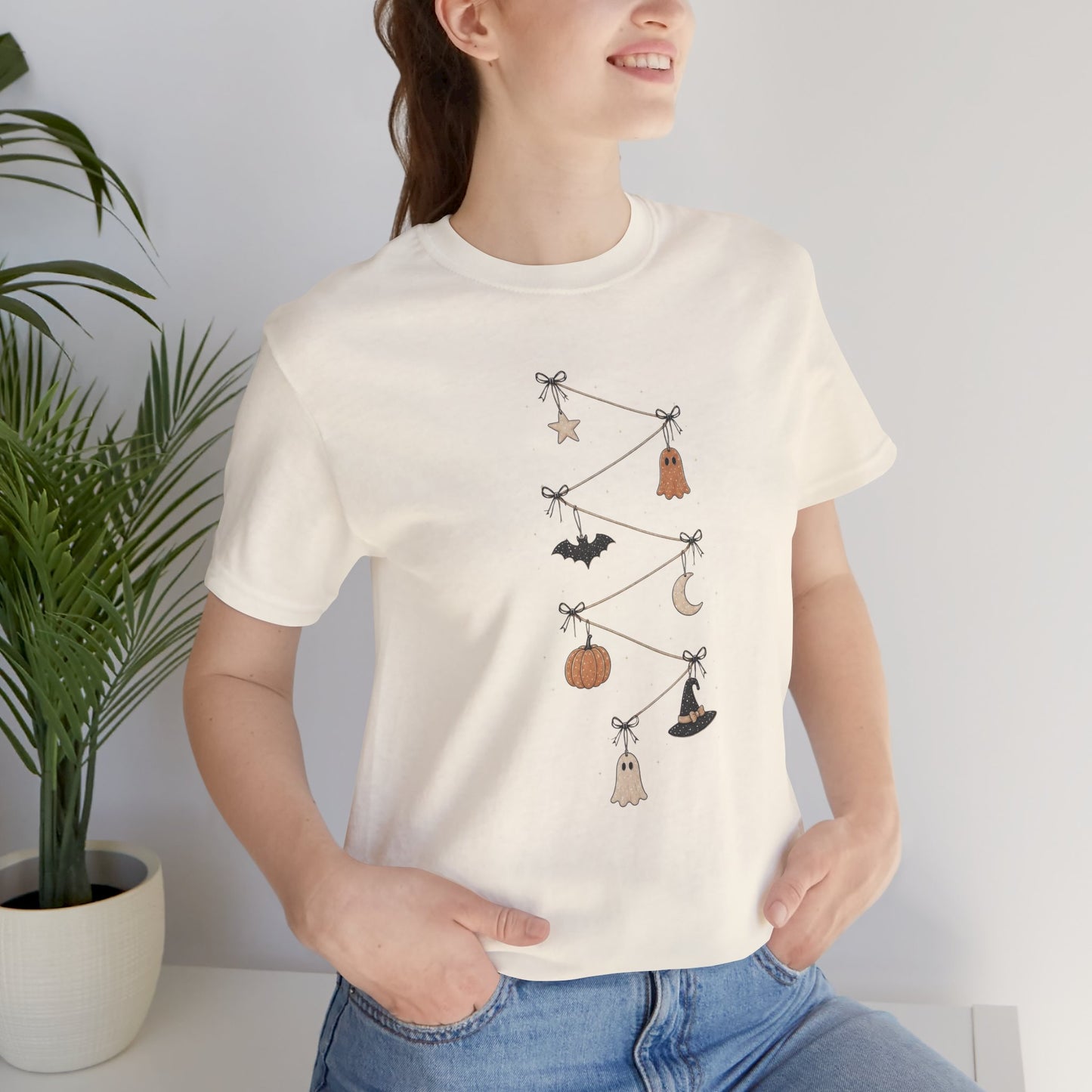 Halloween Garland Tee — Mini Charms Elevated Graphic T-Shirt