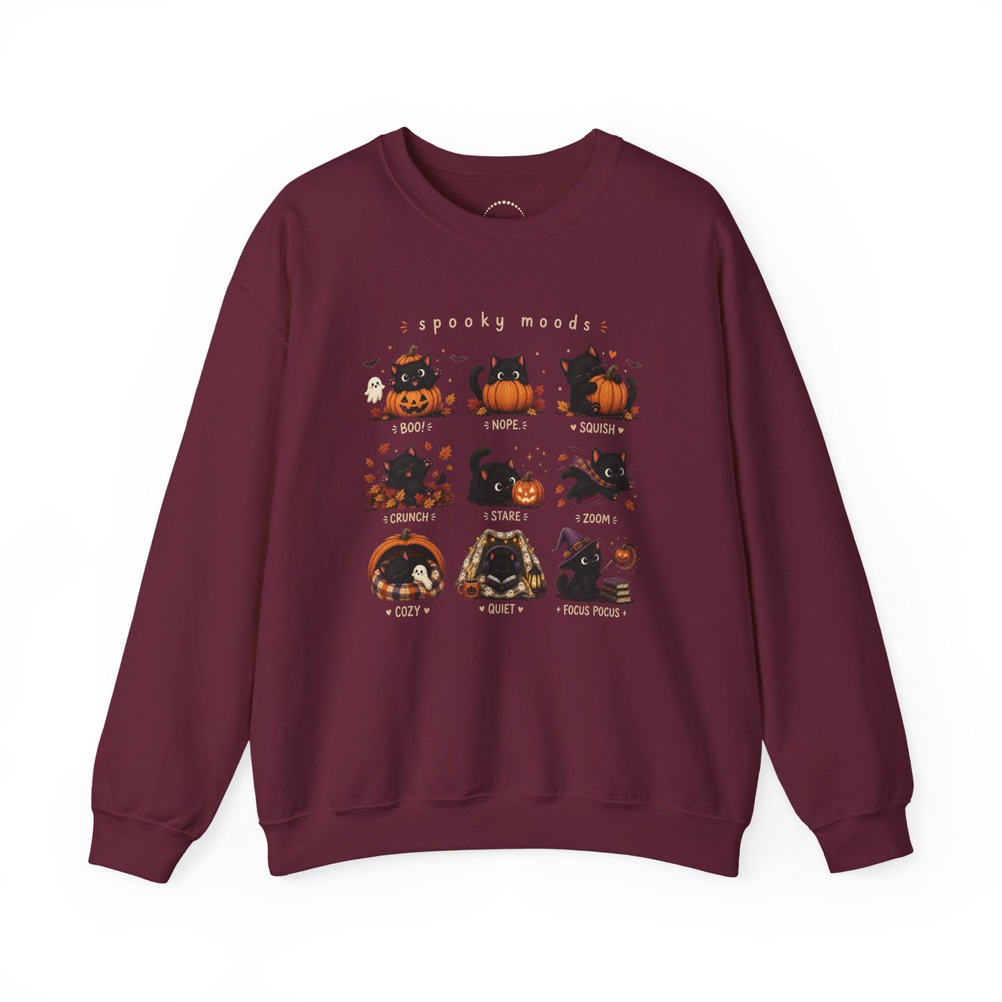 Mini Cats Halloween Sweatshirt — "Spooky Moods"