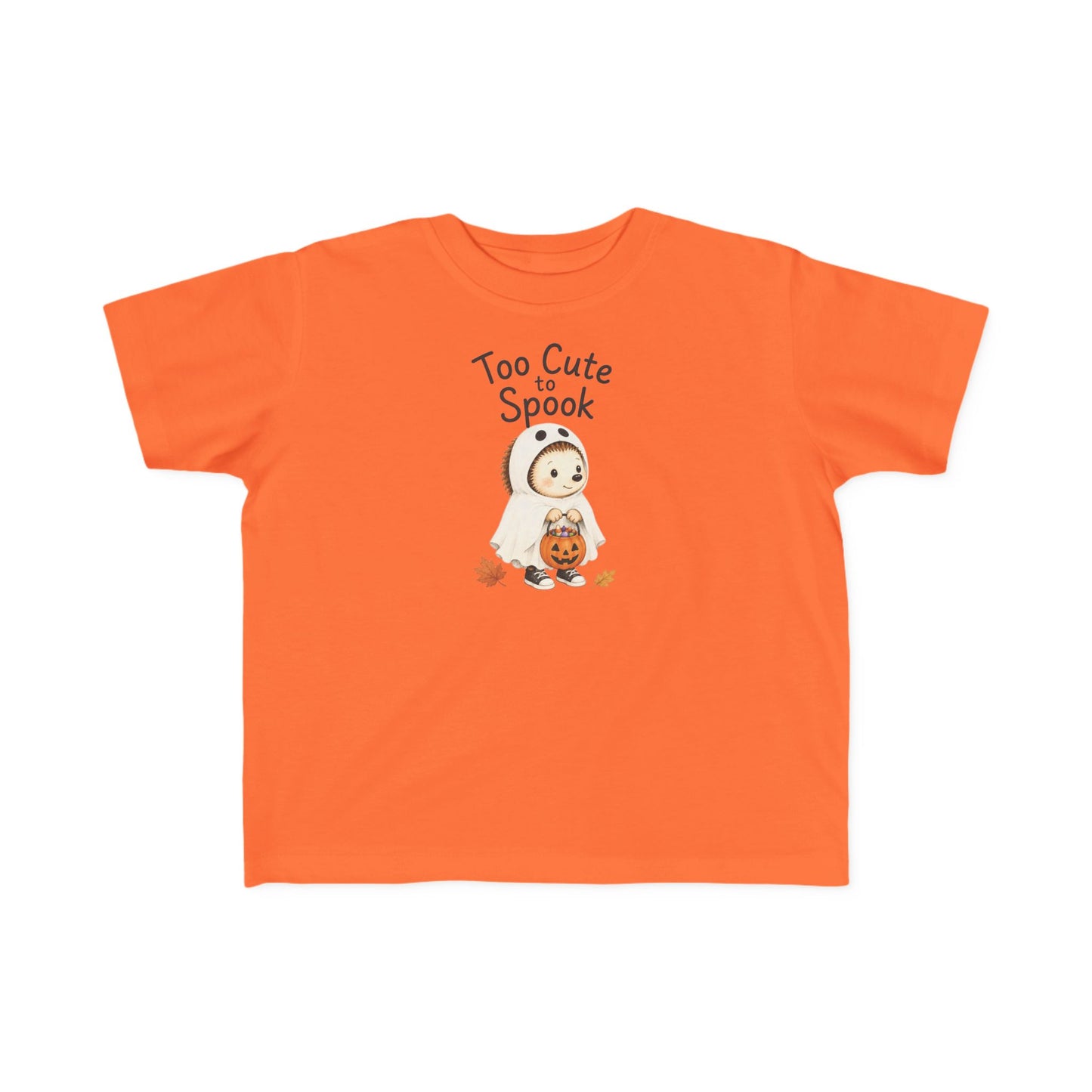 Toddler Tee — "Too Cute to Spook" Halloween Ghost Shirt