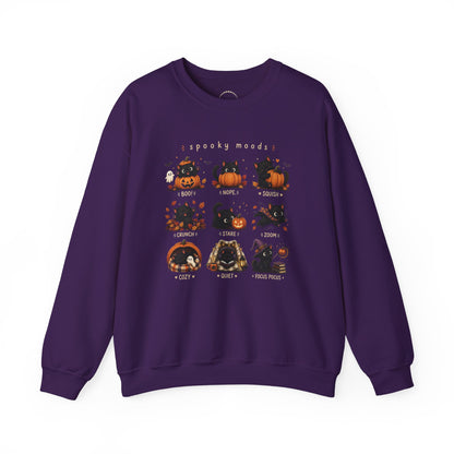 Mini Cats Halloween Sweatshirt — "Spooky Moods"