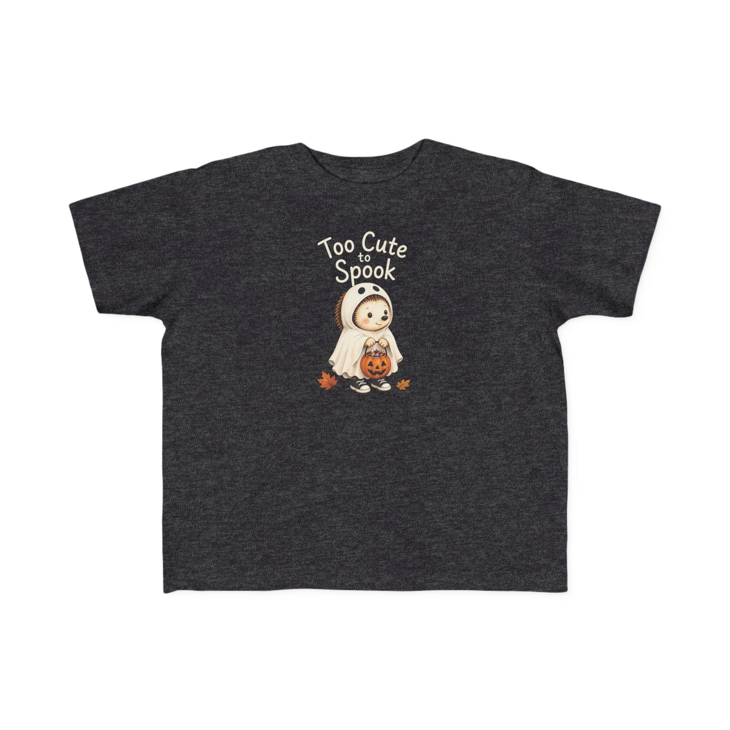 Toddler Tee — "Too Cute to Spook" Halloween Ghost Shirt