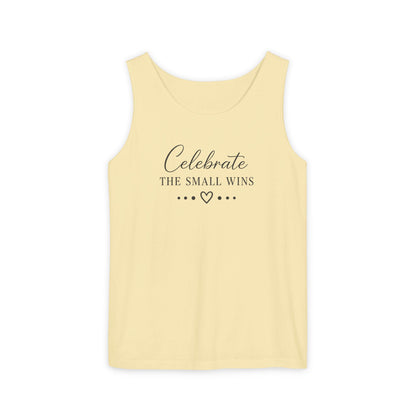 Celebrate the Small Wins Tank Top — Inspirational Graphic Tank