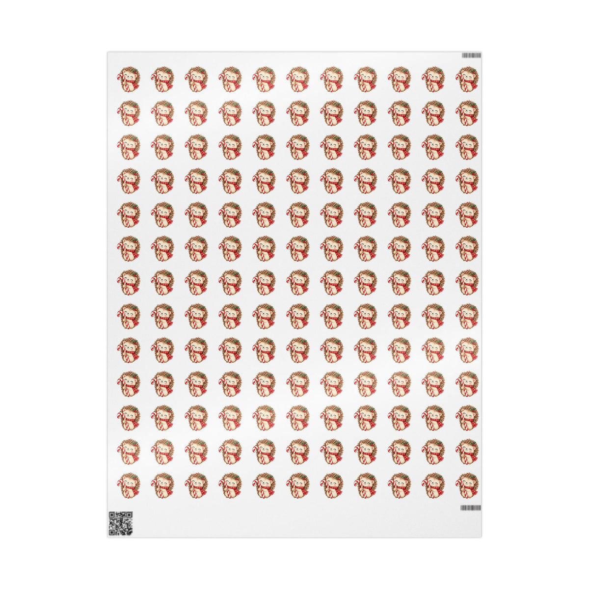 Christmas Wrapping Paper – Candycane Hugs Pattern 30" X 36"