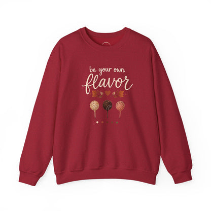 Playful Sweatshirt — "Be Your Own Flavor" Cake Pop Graphic