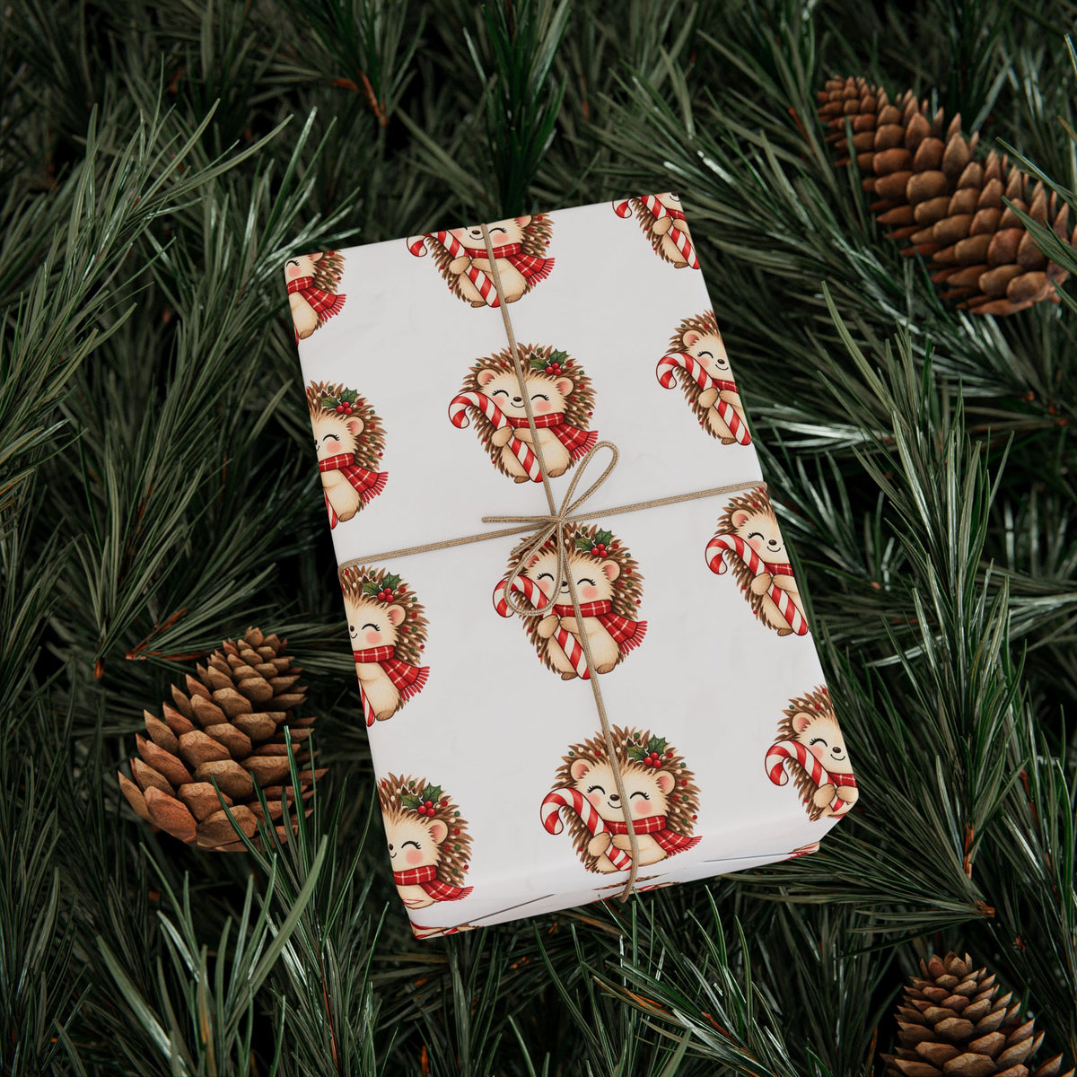 Christmas Wrapping Paper – Candycane Hugs Pattern 30" X 36"