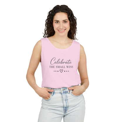 Celebrate the Small Wins Tank Top — Inspirational Graphic Tank