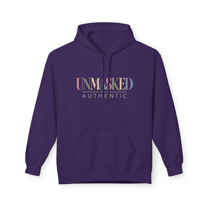 UNMASKED Hoodie — Midweight Unisex Fleece Pullover