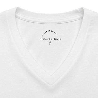 ASL Alphabet V-Neck Tee — Women's Sign Language Graphic T-Shirt  "Fall is for Everyone"