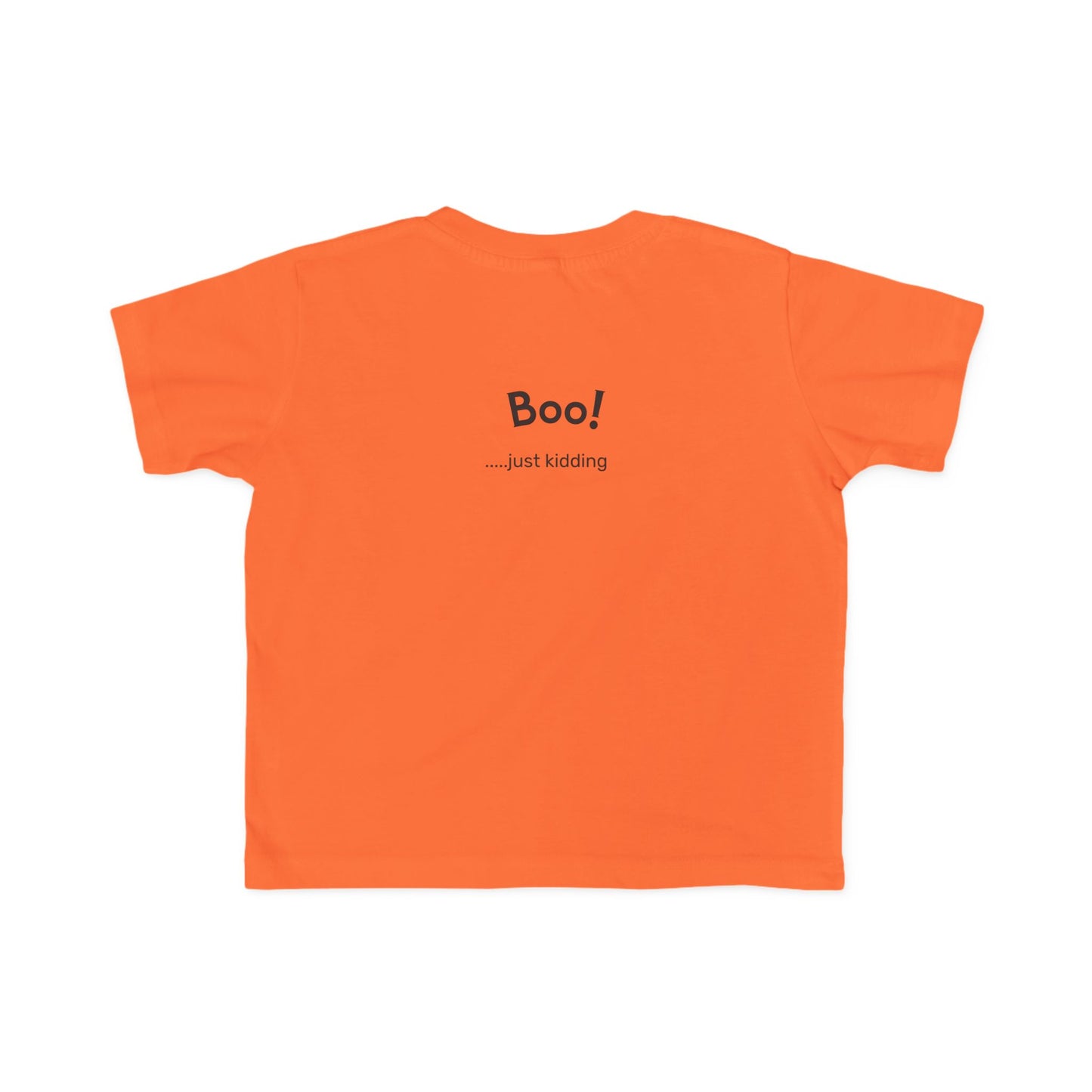 Toddler Tee — "Too Cute to Spook" Halloween Ghost Shirt
