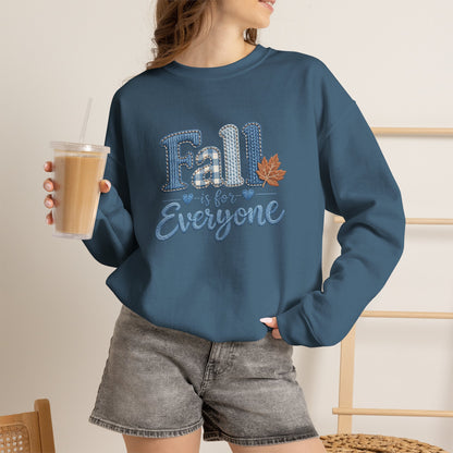 "Fall Is For Everyone " Faux-Embroidery Sensory Friendly Sweatshirt