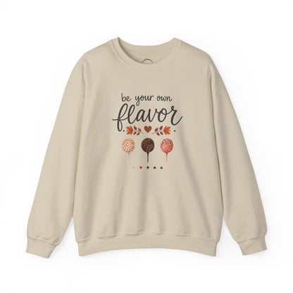 Playful Sweatshirt — "Be Your Own Flavor" Cake Pop Graphic
