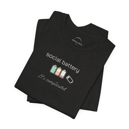 Social Battery Tee – “Social Battery” Low Charge Graphic T‑Shirt