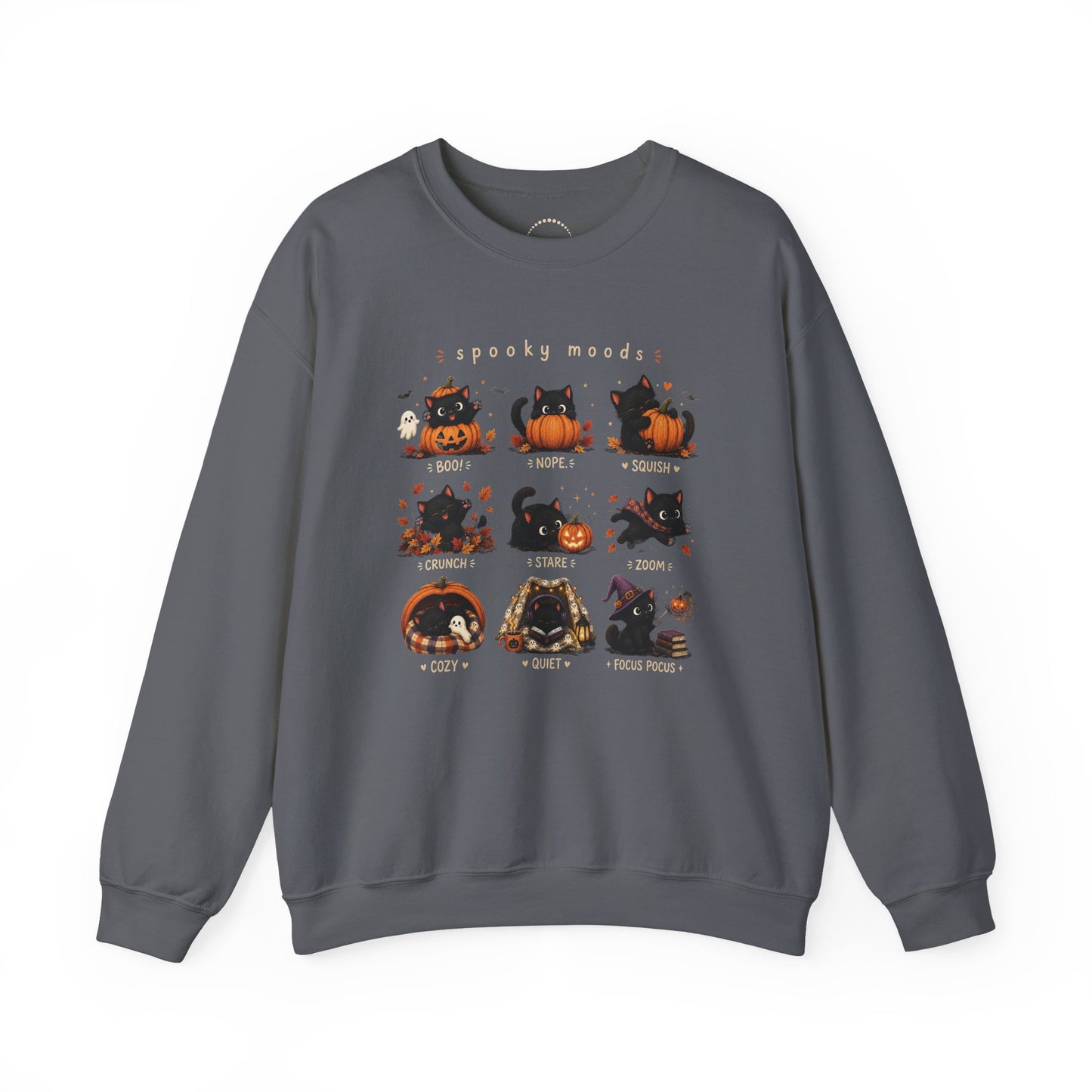Mini Cats Halloween Sweatshirt — "Spooky Moods"