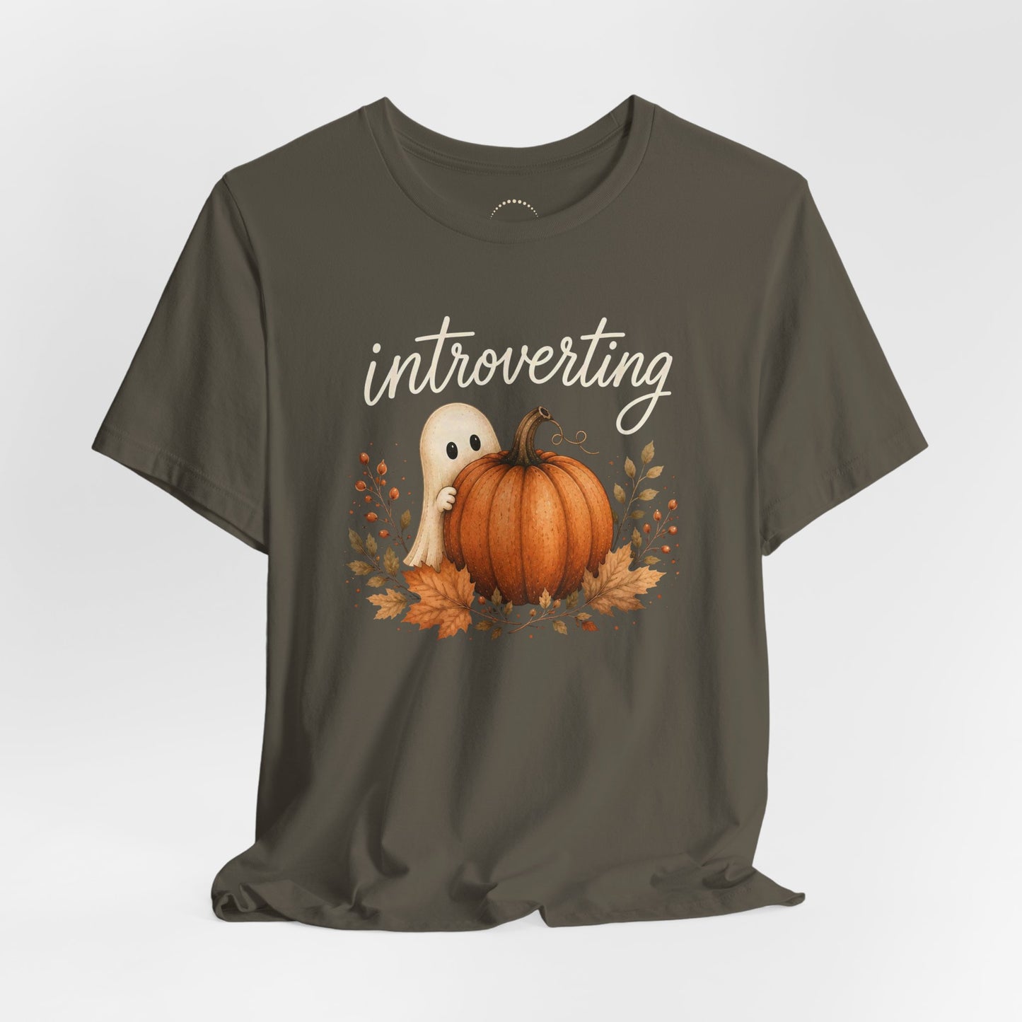 Introverting Ghost Pumpkin Tee — Cute Halloween T-Shirt