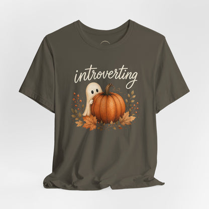 Introverting Ghost Pumpkin Tee — Cute Halloween T-Shirt