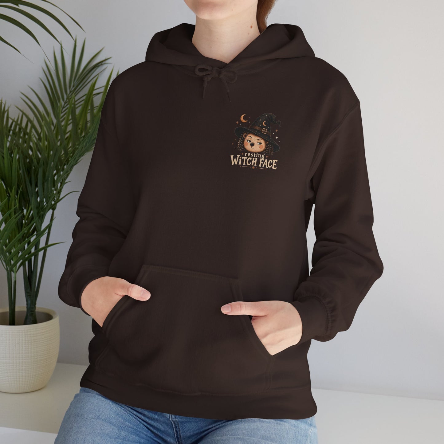 Halloween Hoodie - "Resting Witch Face" Funny Fall Graphic Comfort