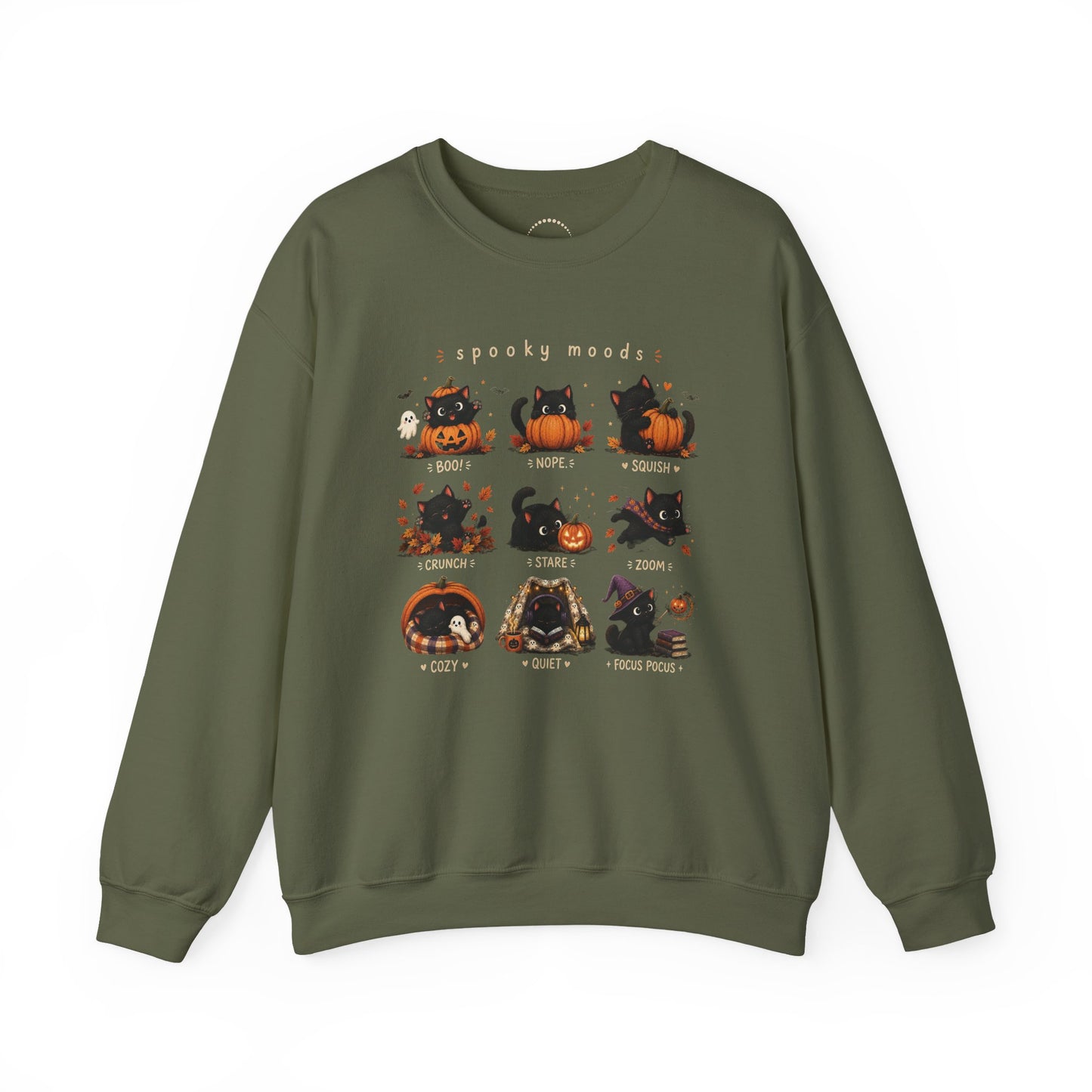 Mini Cats Halloween Sweatshirt — "Spooky Moods"