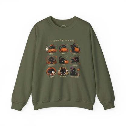 Mini Cats Halloween Sweatshirt — "Spooky Moods"
