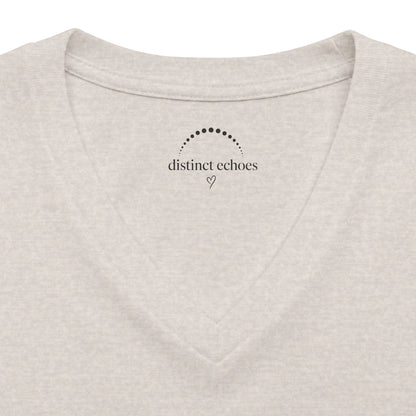 Spook-ish V‑Neck Tee — "Caffeinated & Mildly Haunted" Halloween Coffee Shirt