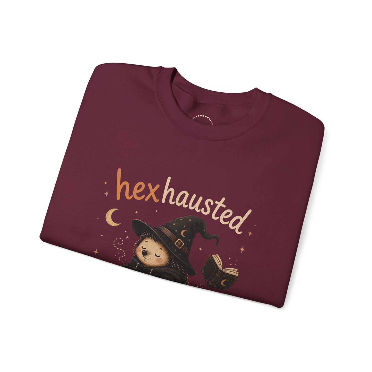 Halloween Sweatshirt — "Hexhausted" See you in November