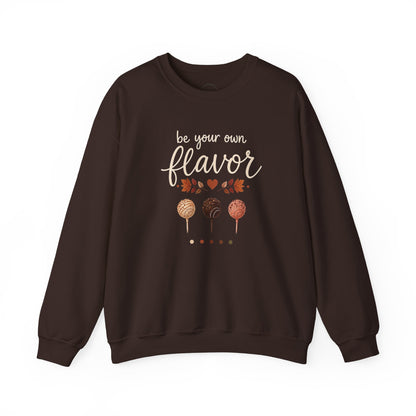 Playful Sweatshirt — "Be Your Own Flavor" Cake Pop Graphic
