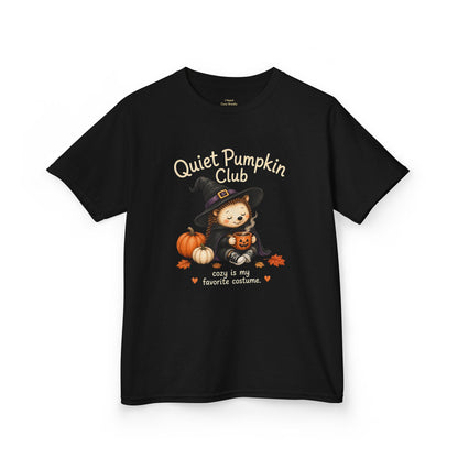 Quiet Pumpkin Club Kids Tee — Cute Witch Halloween
