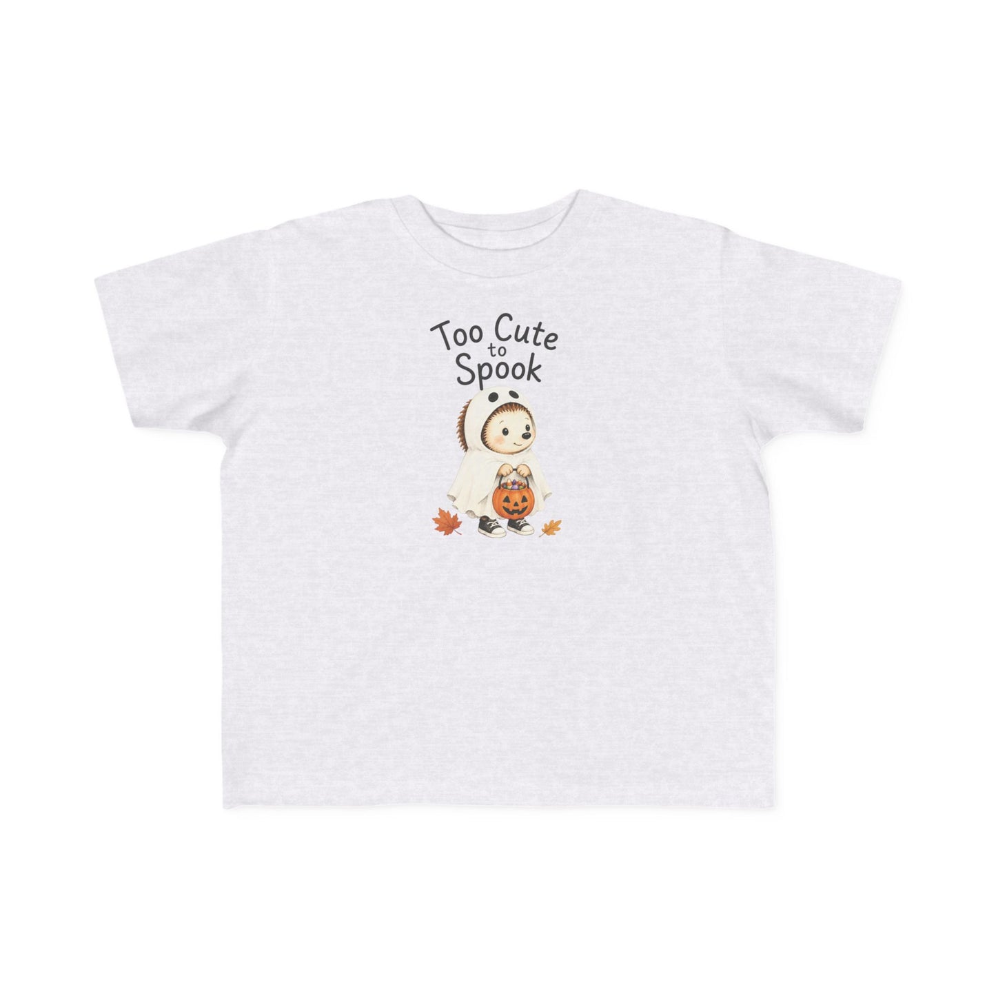 Toddler Tee — "Too Cute to Spook" Halloween Ghost Shirt