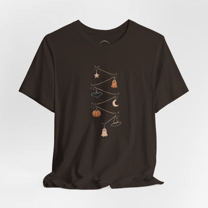 Halloween Garland Tee — Mini Charms Elevated Graphic T-Shirt