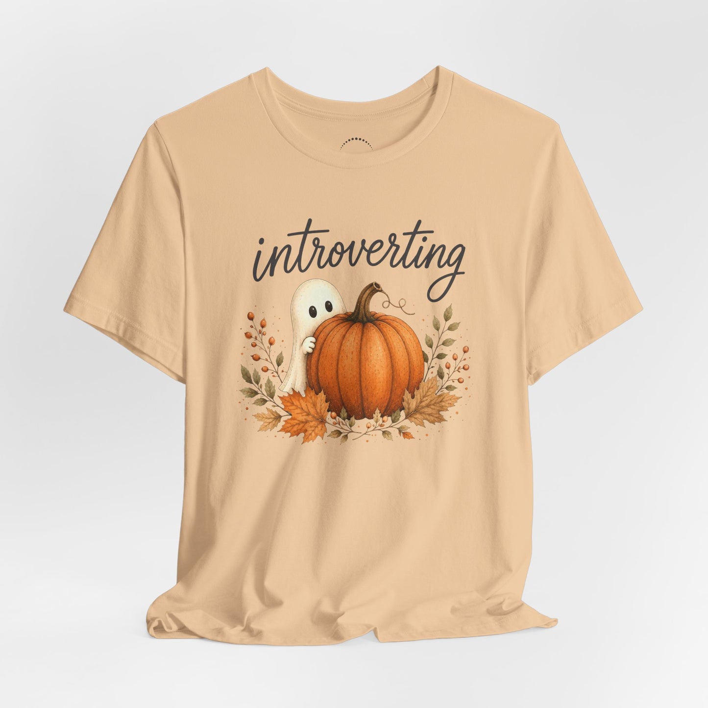 Introverting Ghost Pumpkin Tee — Cute Halloween T-Shirt