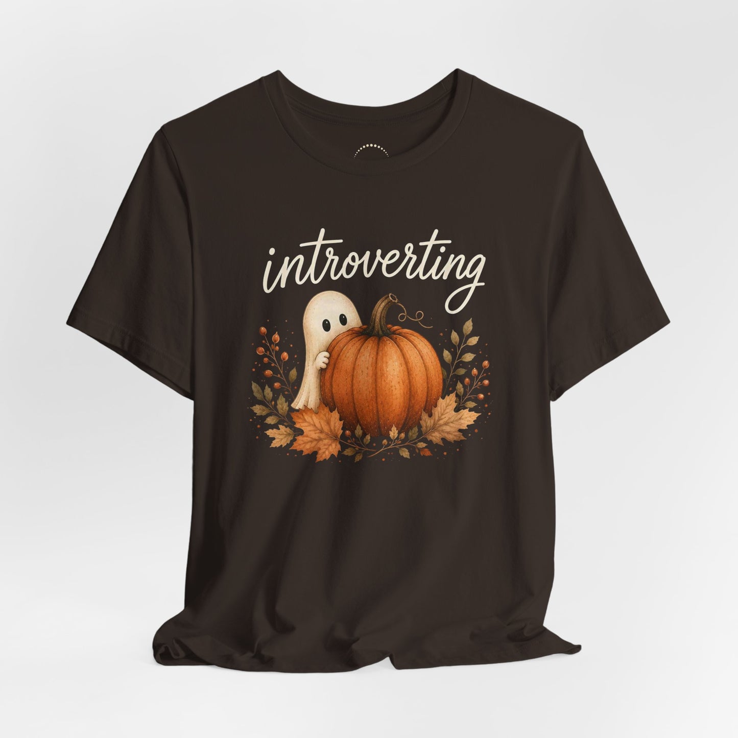 Introverting Ghost Pumpkin Tee — Cute Halloween T-Shirt