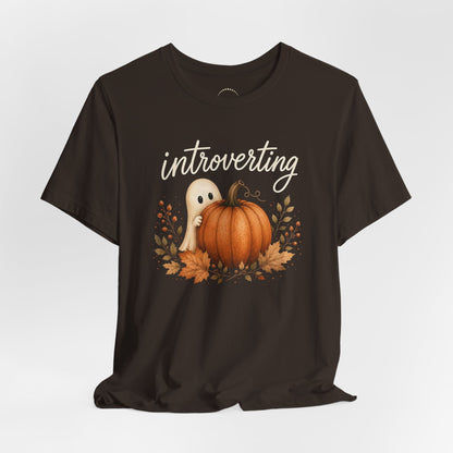 Introverting Ghost Pumpkin Tee — Cute Halloween T-Shirt