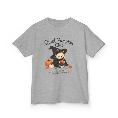 Quiet Pumpkin Club Kids Tee — Cute Witch Halloween Shirt