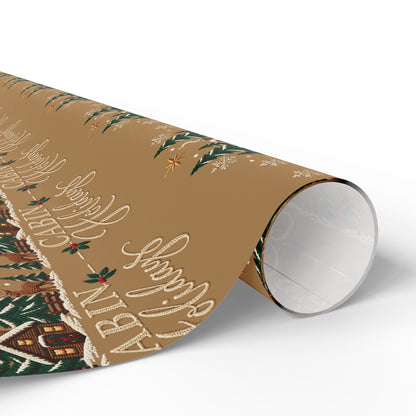 Cabin Holidays  - Woodland Trees Wrapping Paper 30" x 36"