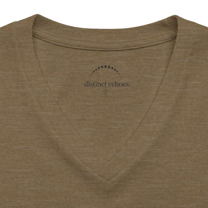 Women's V-Neck Tee — Cute Pastel Ghosts Halloween Graphic