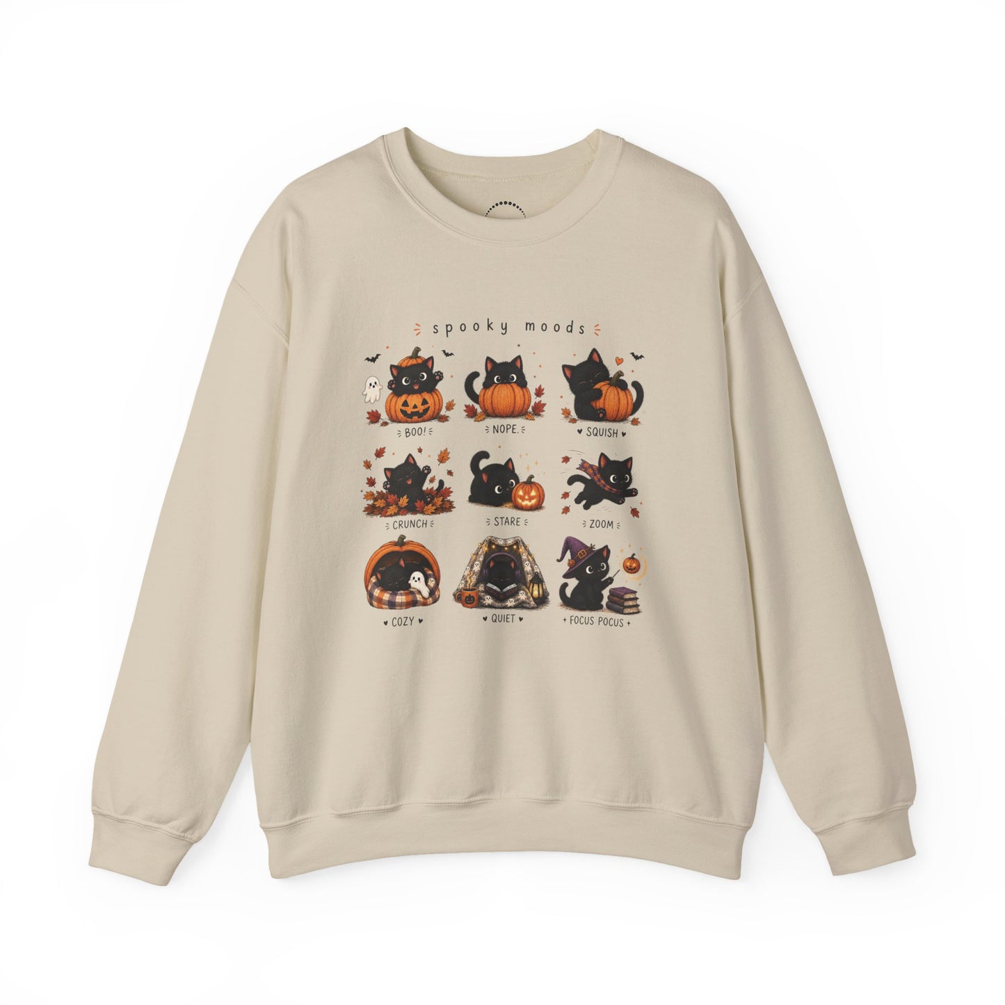 Mini Cats Halloween Sweatshirt — "Spooky Moods"