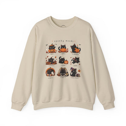 Mini Cats Halloween Sweatshirt — "Spooky Moods"