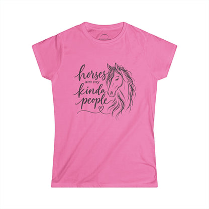 "Horses Are My Kinda People" Women's Softstyle Tee