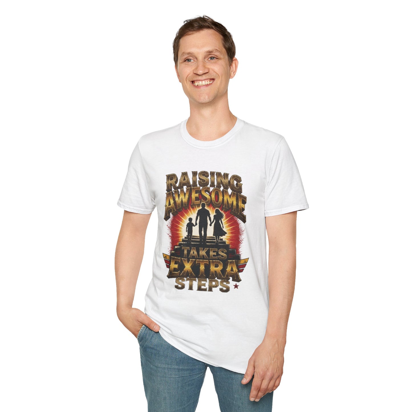 Raising Awesome (Takes Extra Steps) Family Pride Tee