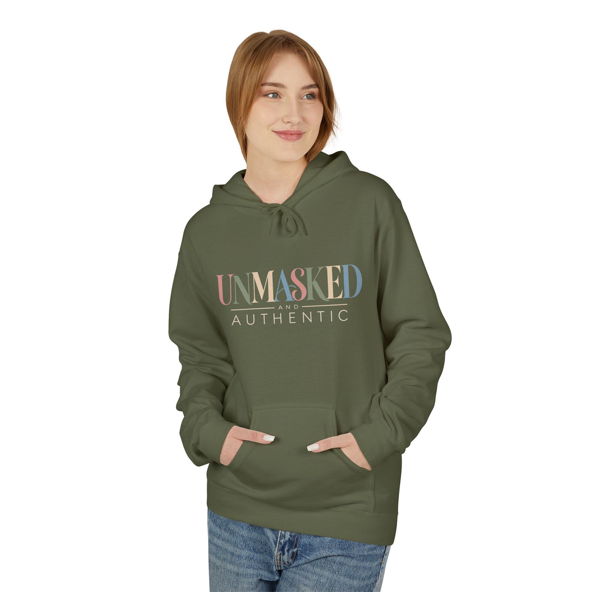 UNMASKED Hoodie — Midweight Unisex Fleece Pullover
