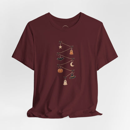 Halloween Garland Tee — Mini Charms Elevated Graphic T-Shirt