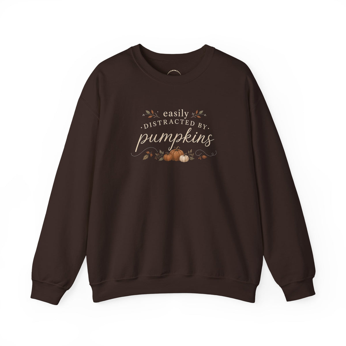 "Easily Distracted By Pumpkins" — Cozy Fall Pumpkin Sweatshirt