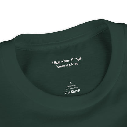 Youth Tee — "Putting Things in Order Helps Me Feel Calm" Cute Hedgehog Kids Shirt