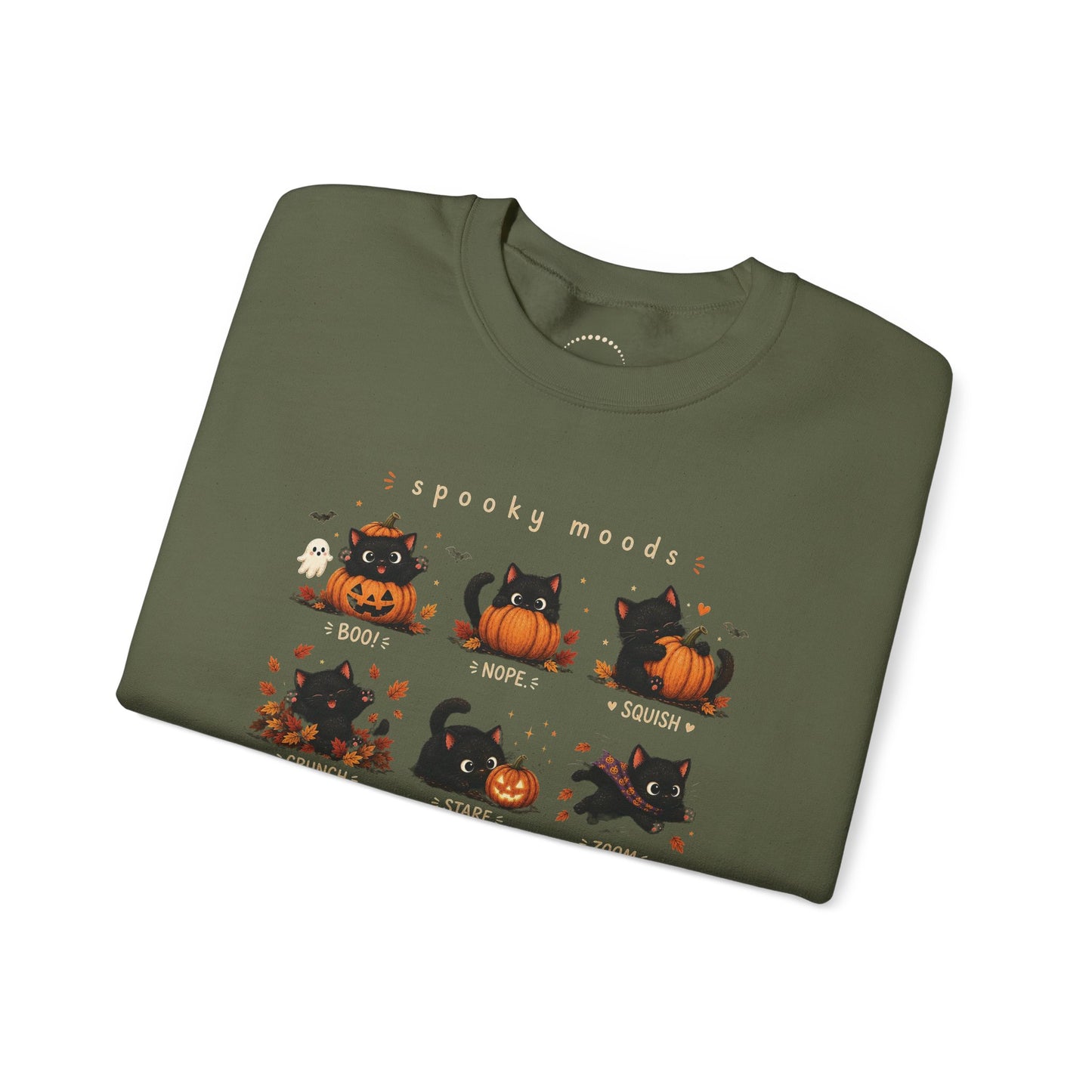 Mini Cats Halloween Sweatshirt — "Spooky Moods"