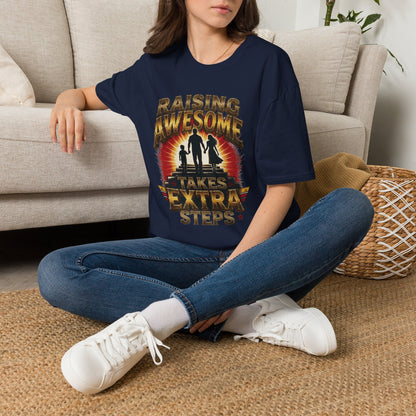 Raising Awesome (Takes Extra Steps) Family Pride Tee