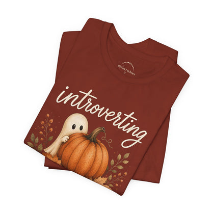 Introverting Ghost Pumpkin Tee — Cute Halloween T-Shirt