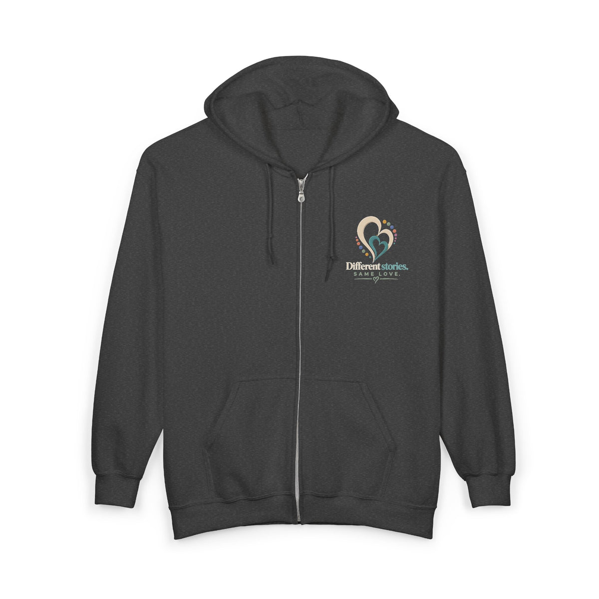 Love Without Limits Full Zip Hoodie — "Different Stories Same Love"  Signature Collection No. 002
