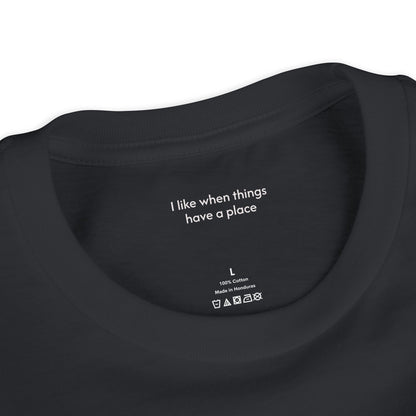 Youth Tee — "Putting Things in Order Helps Me Feel Calm" Cute Hedgehog Kids Shirt