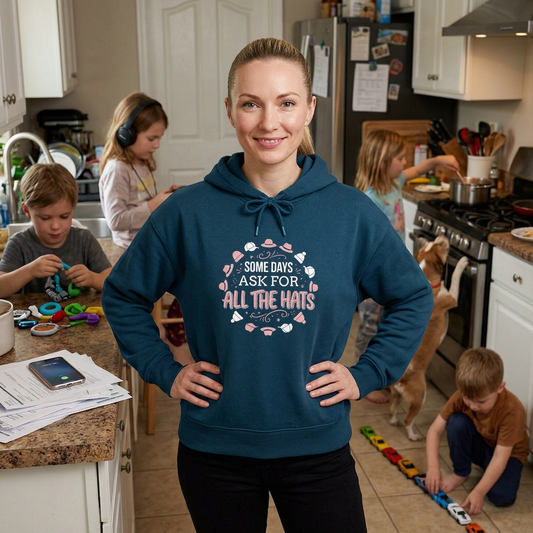 Graphic Women's Hoodie - Some Days ask for All the Hats