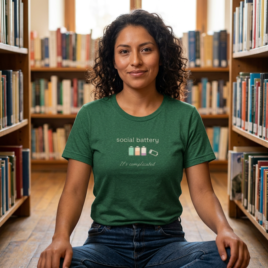 Social Battery Tee – “Social Battery” Low Charge Graphic T‑Shirt